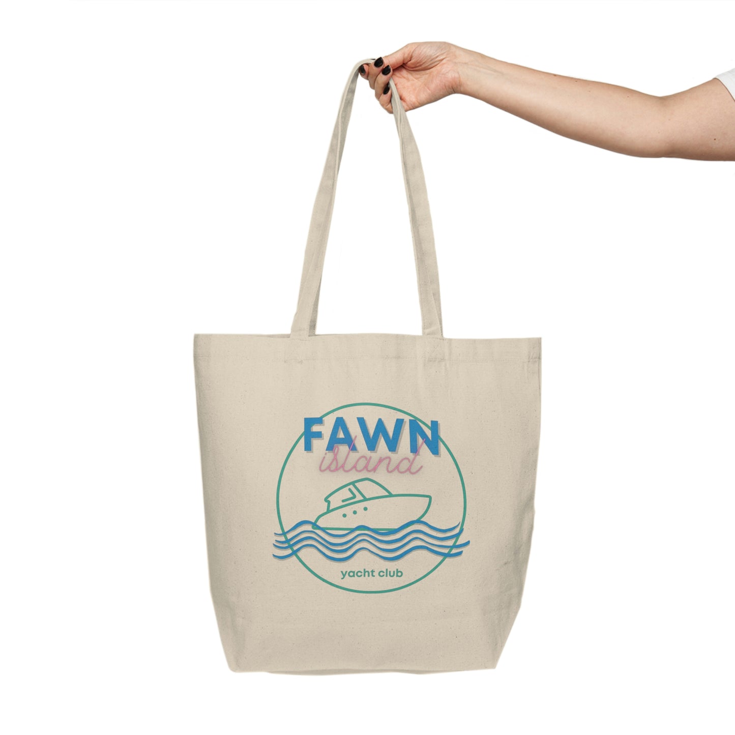 Fawn Island Yacht Club - Canvas Shopping Tote