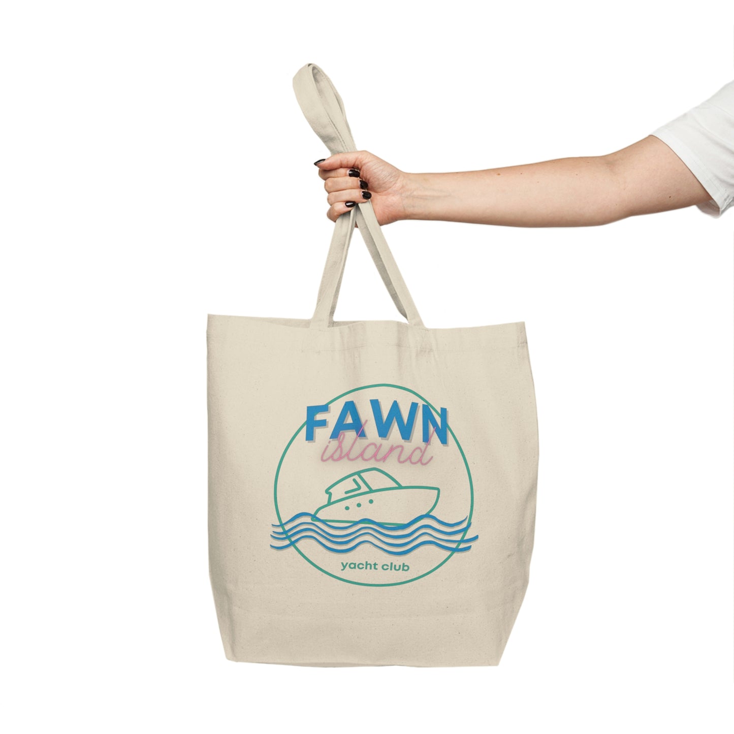 Fawn Island Yacht Club - Canvas Shopping Tote